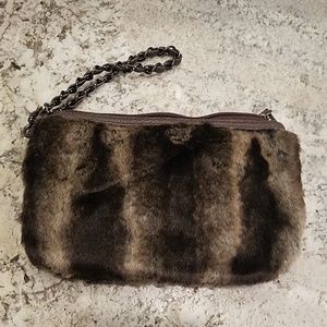 Venus faux fur clutch bag